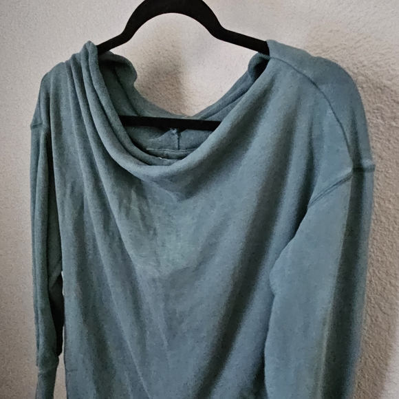 Pilcro Donna Tunic Sweatshirt Pullover Green Size M Boat Neck 100% Cotton - Picture 2 of 8